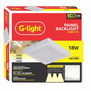 Plafon Painel Led Sobrepor 6500K Bivolt G-ligth